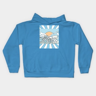 Igloo snow and ice landscape Kids Hoodie